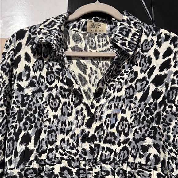 Leopard Print Button-Up Dress - Picture 2 of 4